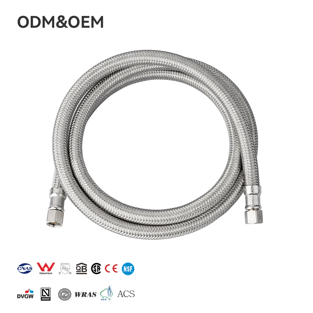 Ժամանակակից ճկուն ստալի գործված խողովակ, խոհանոցի համար, NSF 61/ANSI 372 խմելու ջրի ստանդարտին համապատասխան, 10 բար ճնշում, 5+