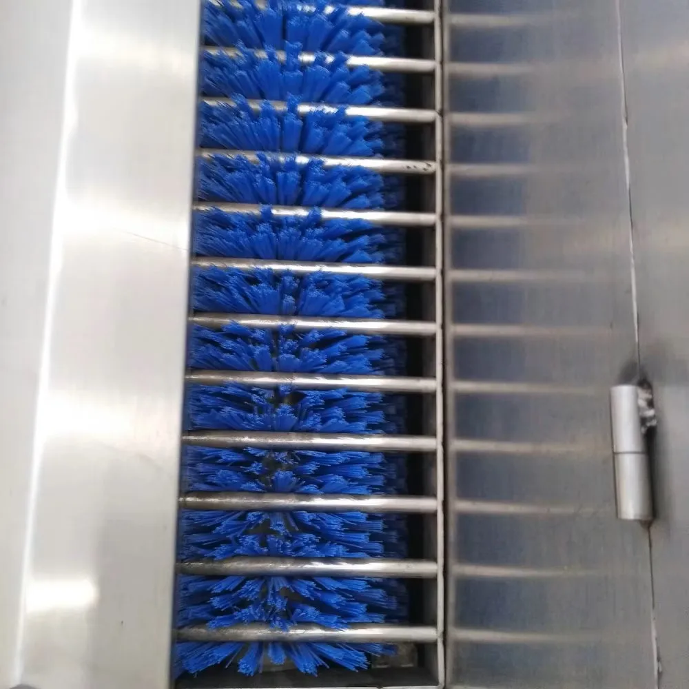 Stainless steel boot cleaning machine for worker hygiene and food safety control in slaughterhouses
