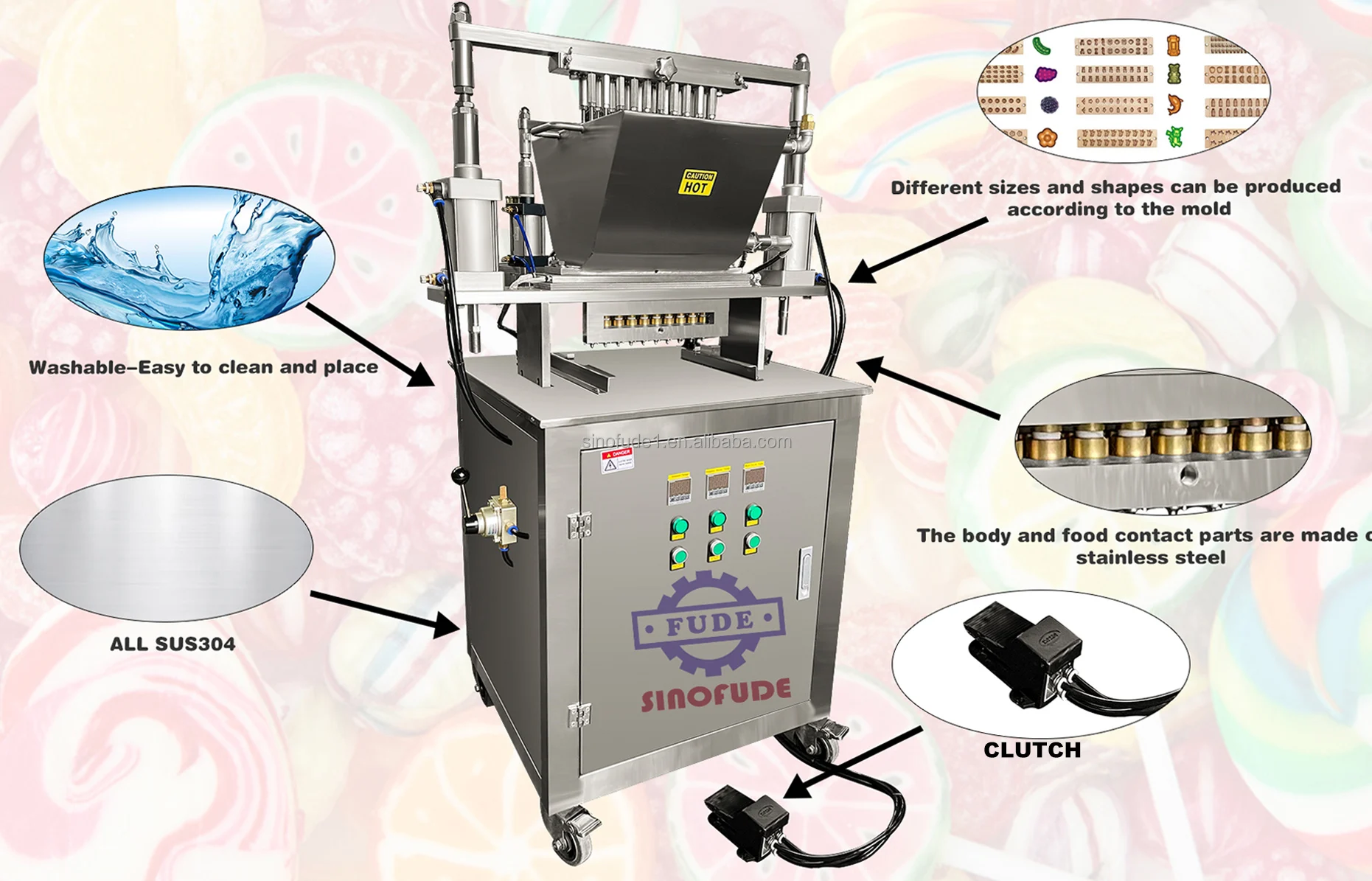 Save Raw Materials and Space 3d Vitamin Gummy Candy Machines Mini Confectionery Equipment for Sale Soft Gummy Jelly Depositor