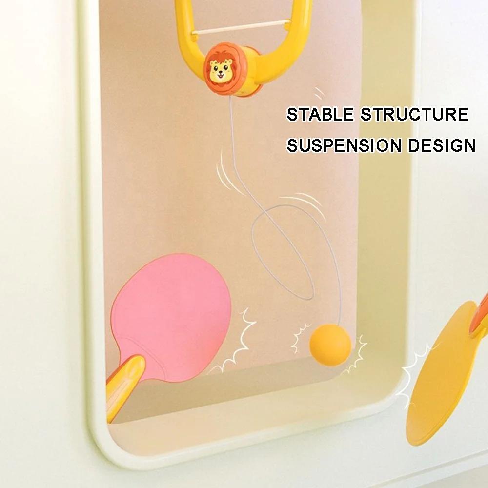 Indoor Hanging Table Tennis Trainer Ping Pang Adjustable Height Parent-Child Interaction Cartoon Table Tennis Entertainment Toy