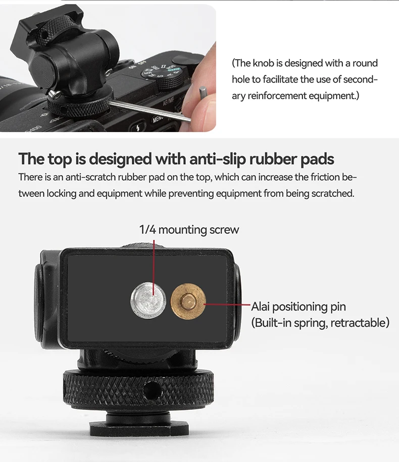 Aazon.co : Sutekus Field Onitor Ount Holder With Cold Shoe Swivel