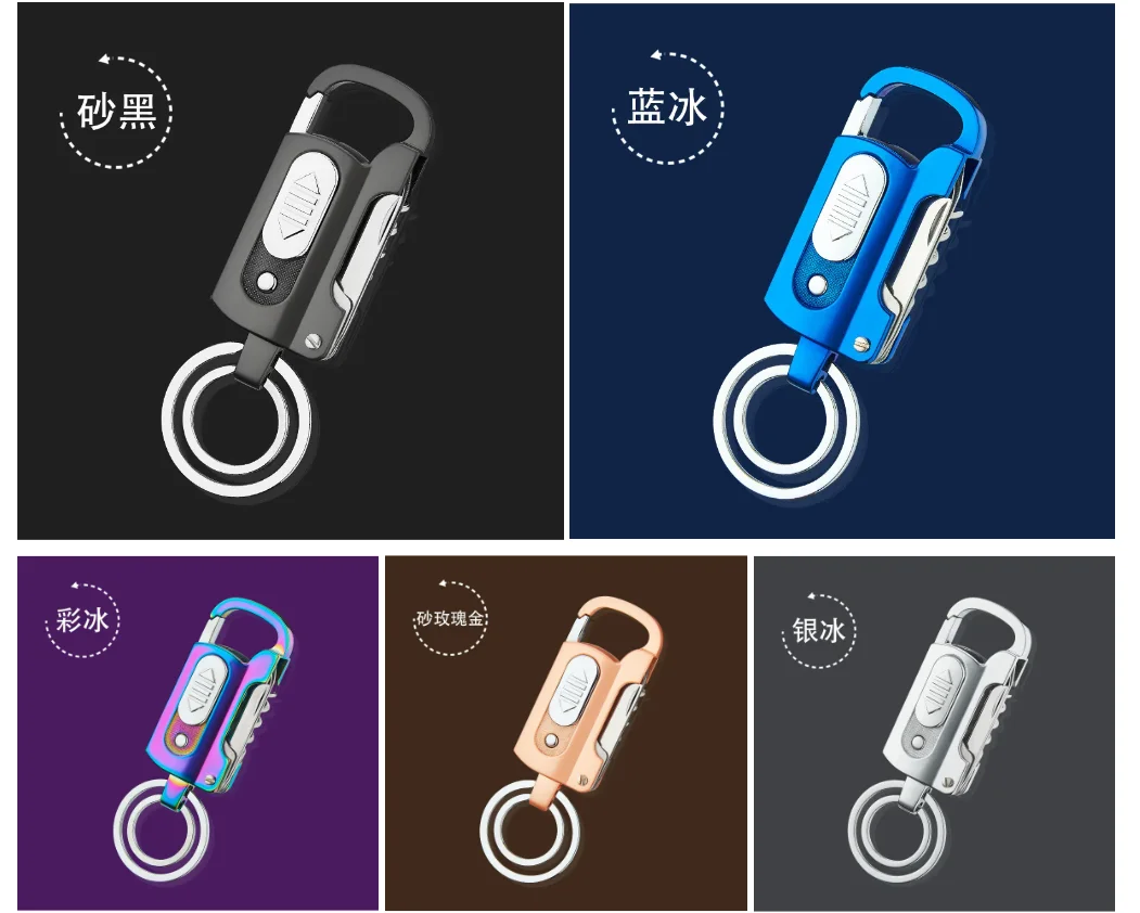 10 in 1 Multifunction Keychain Lighter Wine Bottle Opener Usb Lighter Knife Lighter Rechargeable Key Chain Lighter