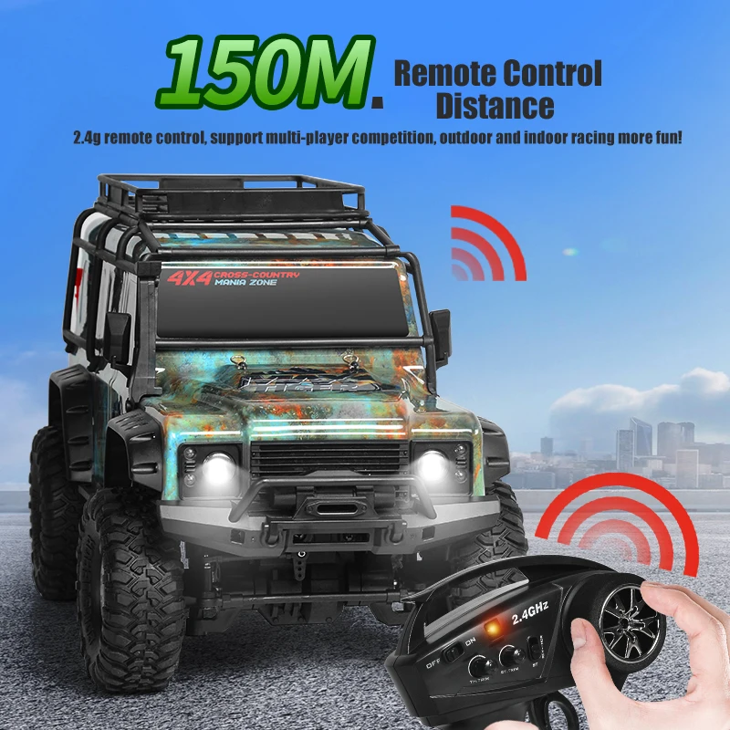 HB-ZP1001-4 1:10 Large Size Scale 4WD Off-road Climber Vehicle Racing RC  Cars Electronic Remote Control Toys Hobby Gifts