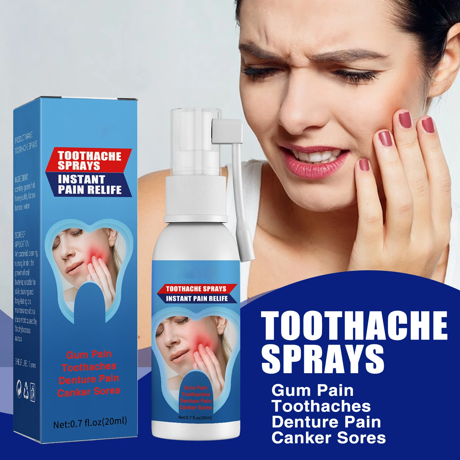 30ml Decayed Tooth Dental Aid for Bleeding Gums Tooth Pain Relief Oral Health Care Toothache Spray
