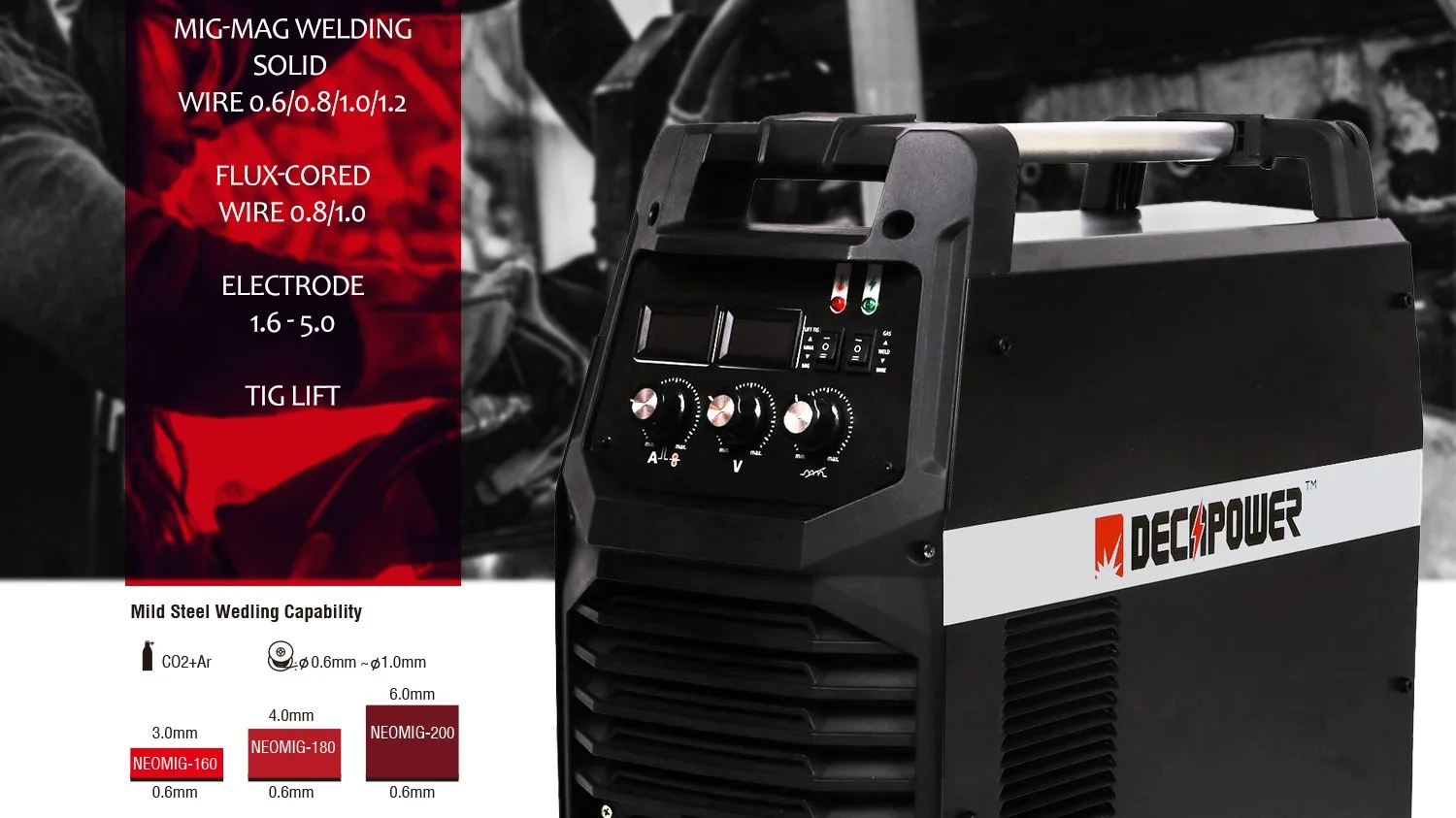 Decapower Multifunction Inverter Igbt Mma Tig Mig Mag Welder 4 In 1 For