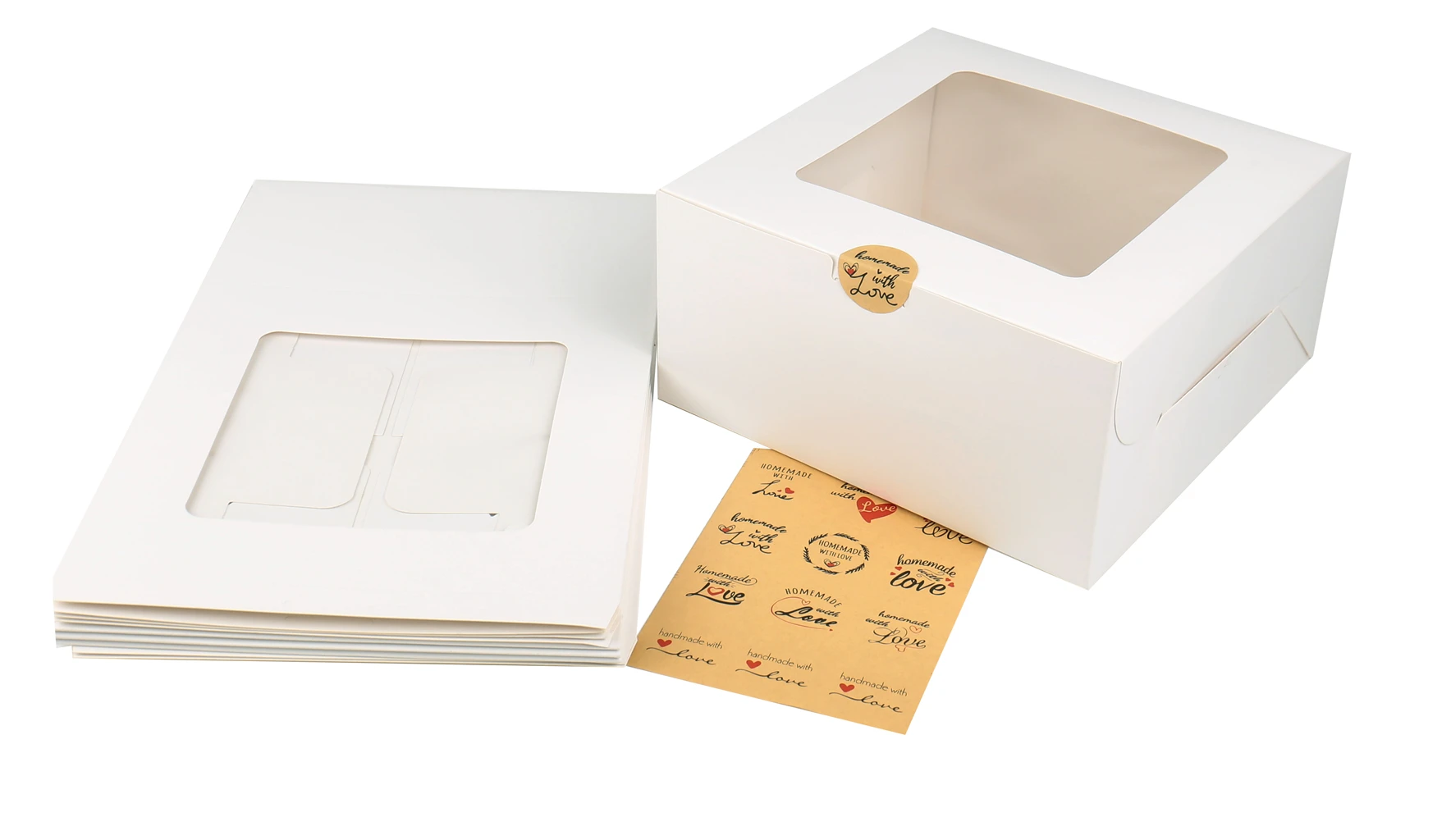 Custom White Card Cup Cake Box with Inlay Logo Customized Eco Friendly manufacture