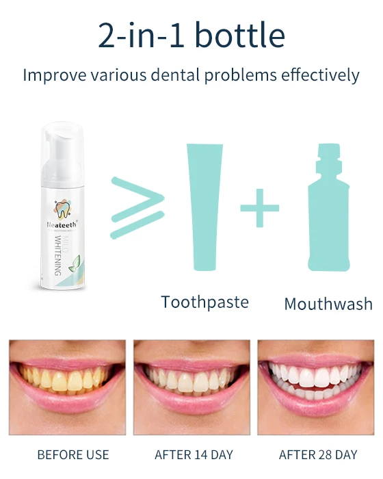 Популярная зубная паста из пены, эффективная зубная паста, портативная зубная паста с Мятным/клубничным/лимонным ароматом, зубная паста из пены для отбеливания зубов, фирменная этикетка