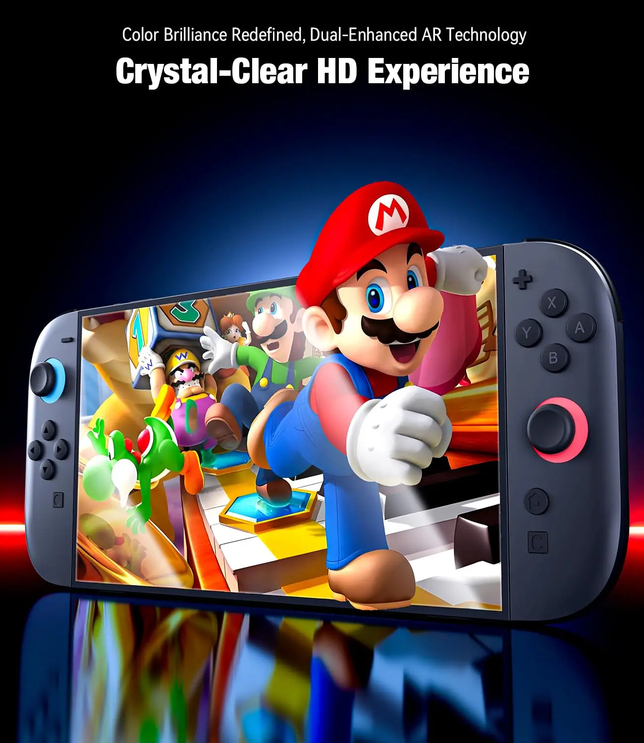 product laudtec for nintendo for switch 2 screen protector 2025 switch 2 9h tempered glass hd clear with auto dust removal anti scratch-3