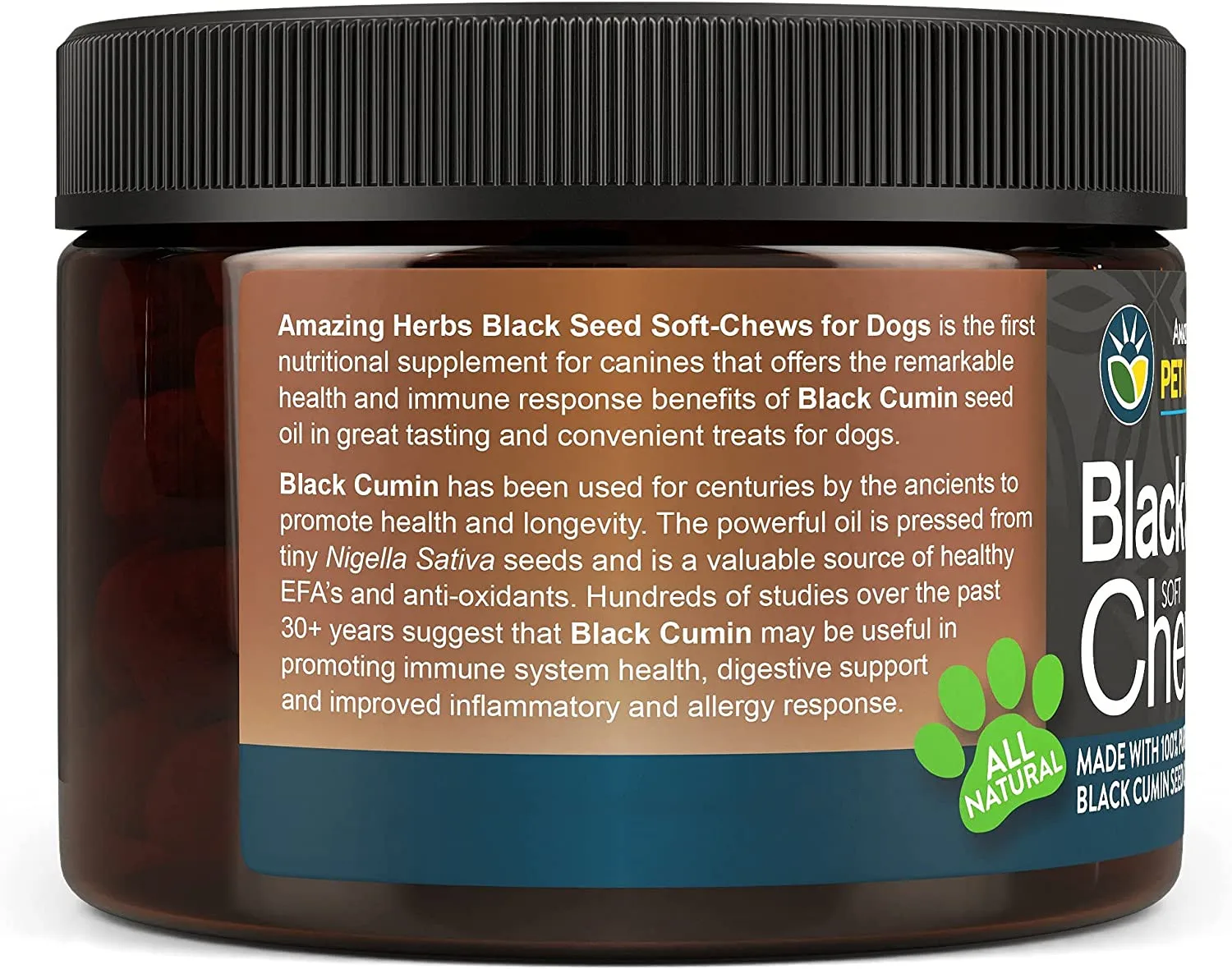 black seed soft chews for dogs