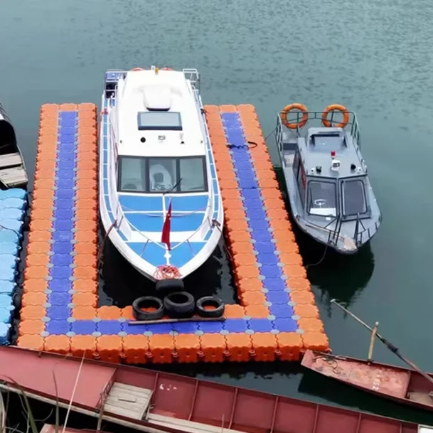 Durable Custom-shaped Pontoon Bridge Platform Boat Dock Pollution-Free PE Rubber Material for Marine & Floating Applications