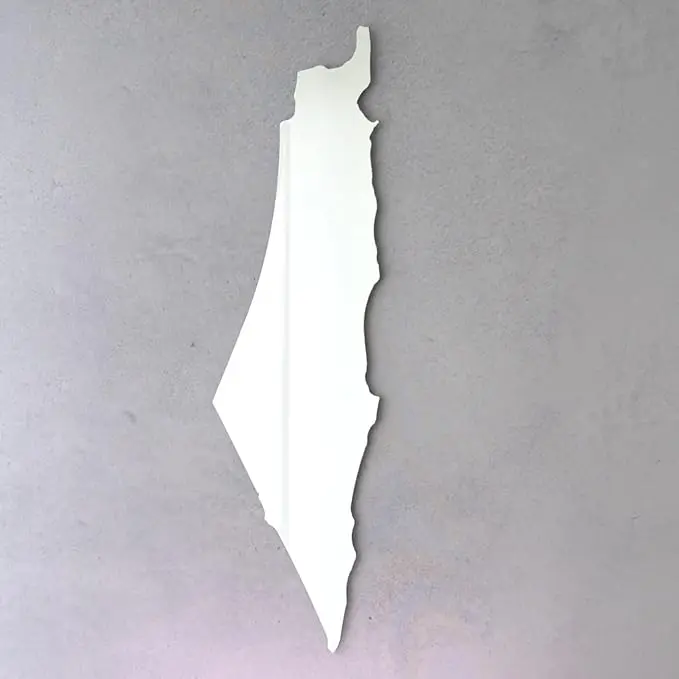 High Quality New Style Custom Shape 1mm Acrylic Mirror Sheet Custom Country Map Shape Acrylic Palestine Mirror for Decoration