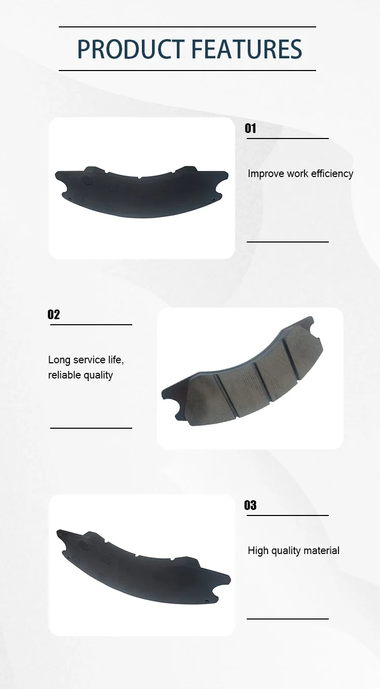 Dump Truck Parts Brakes Pads Heavy Truck Brake Pads For Belaz Sino