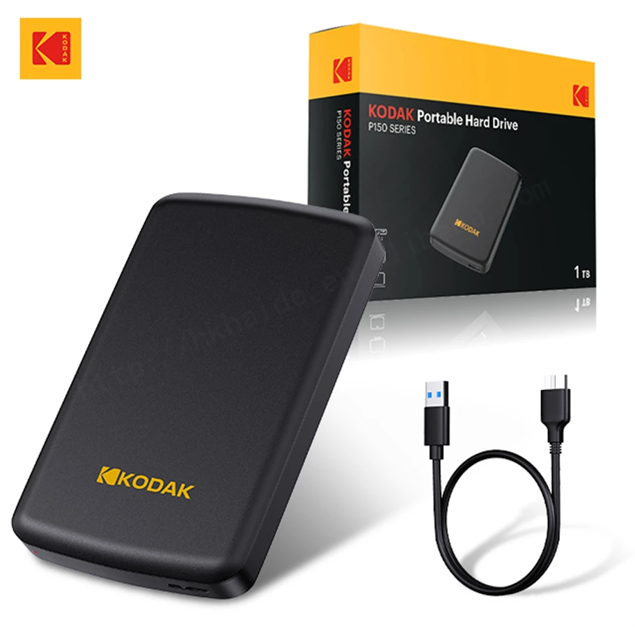 Kodak Portable HDD USB 3.2 Gen1 - 500GB to 2TB Storage