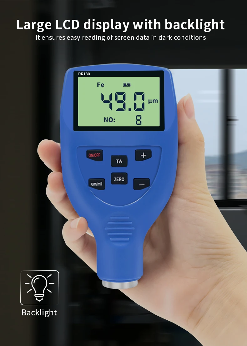 Dr130 Fe/nfe Coating Thickness Gauge Industrial Spray Powder Coating