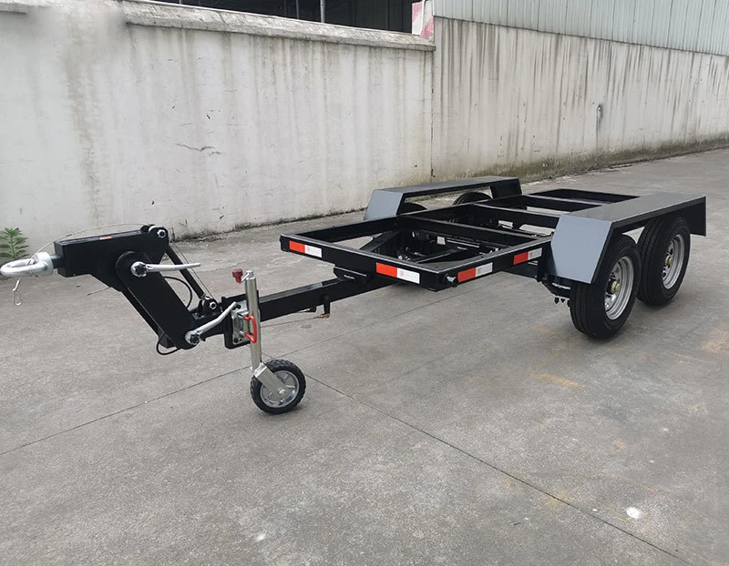 Customized Small Car Trailer 2 Axle 4 Wheel Trailer for Generator Transport