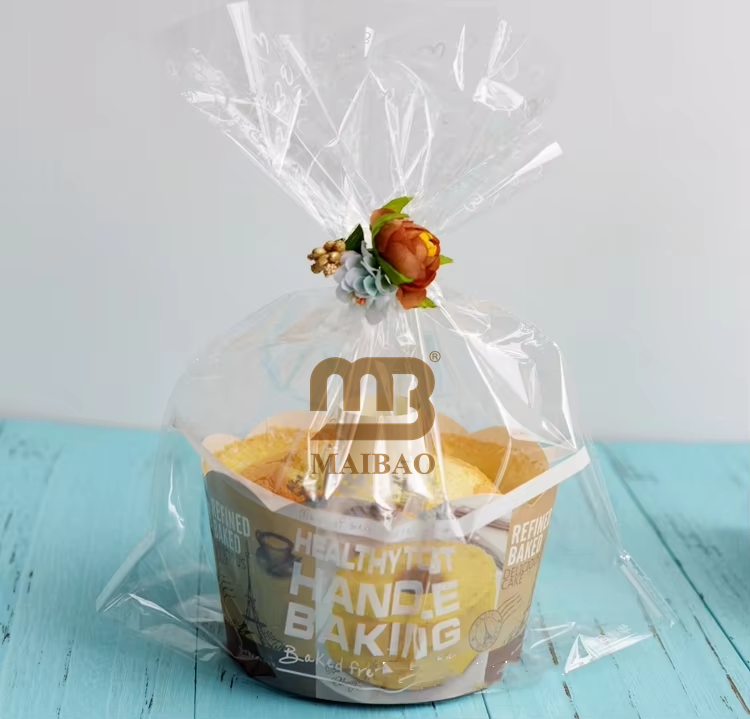 Custom logo Disposable Paper Pastry Bakery Chiffon Pan Removable Bottom Hollow Chimney Cake Mold Cup With Lid Packaging Bowl