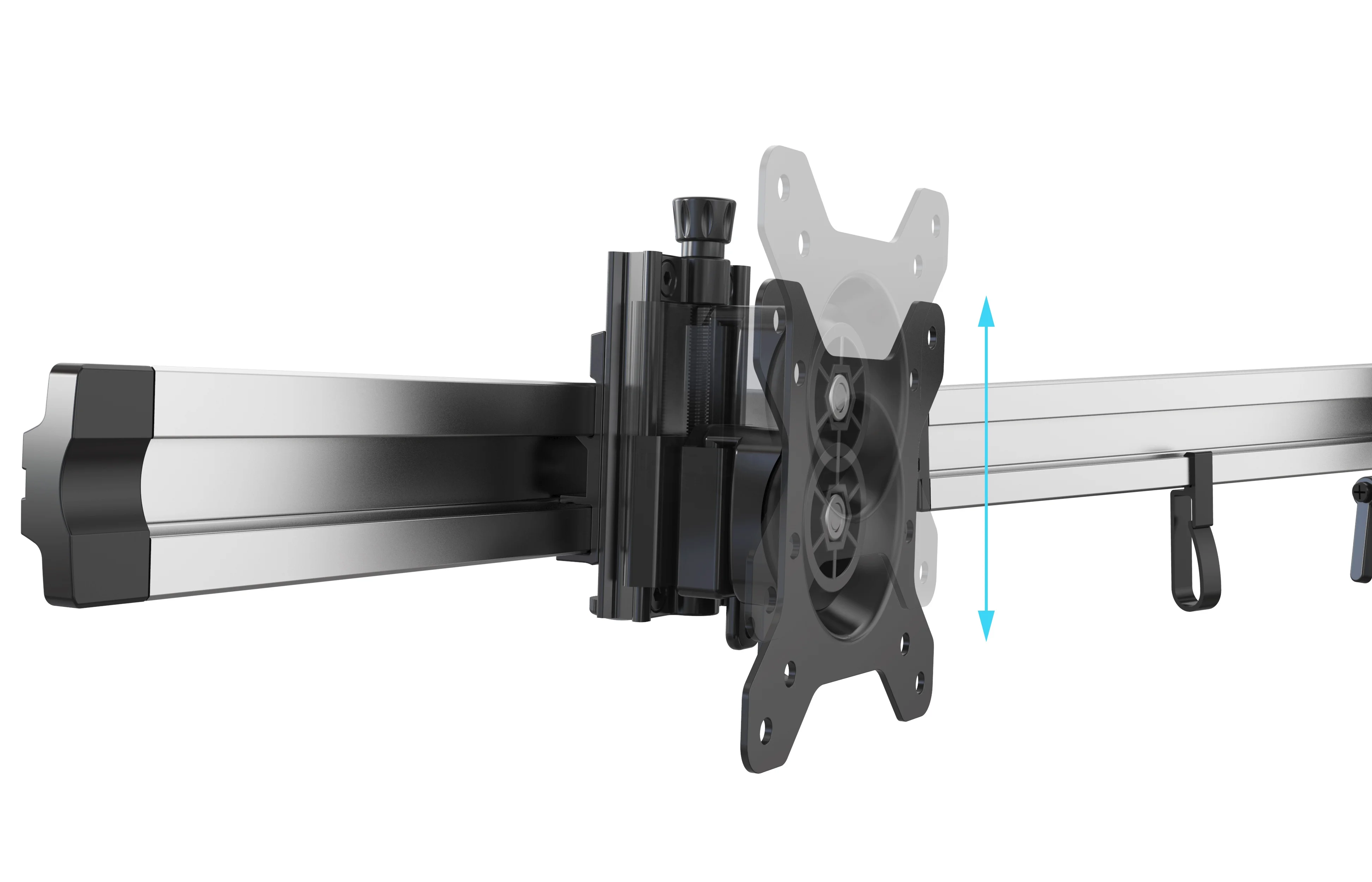 VマウントアルミニウムトリプルモニタースタンドスライドインVESA