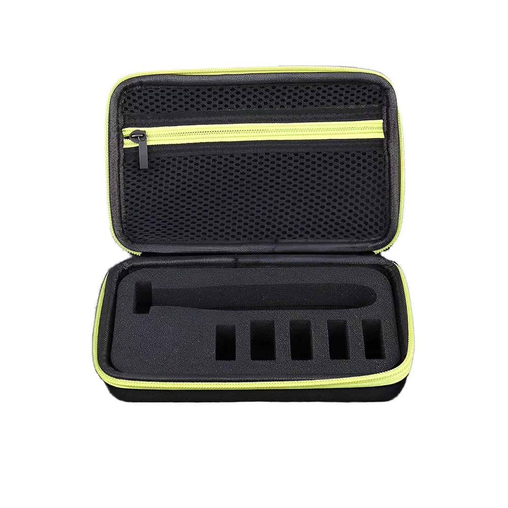 Factory Price Hard Shell Travel Eva Storage Razor Shaver Zippered Storage Case with Handle Strap and Insert Foam