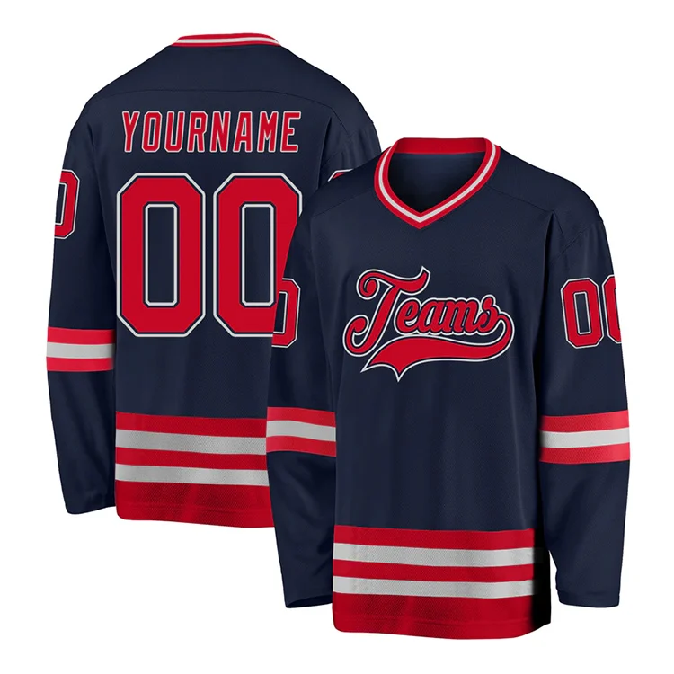 Custom Ice Hockey Jersey Sublimated Printing Logo Design Youth Capitals