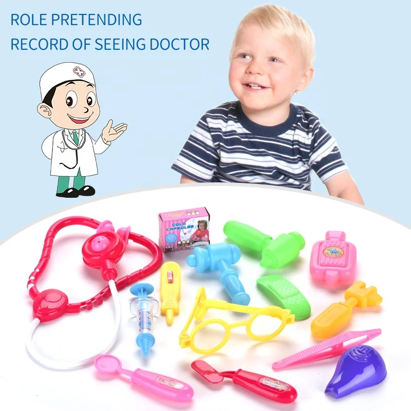 Simulation Home Pretend Play Medical Tools Trolley Suitcase Doctor Game Toys Set for Kids