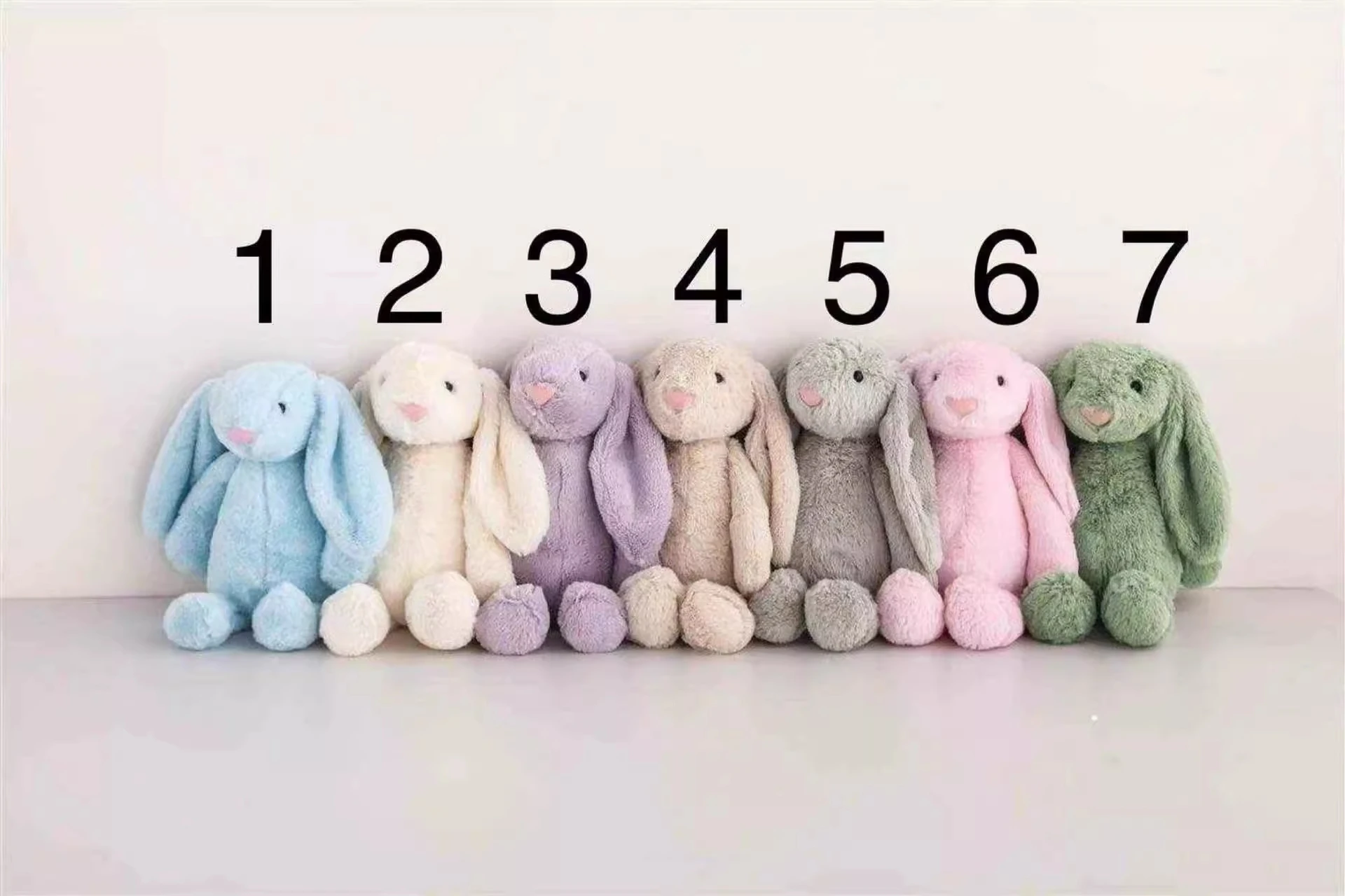 Professional Purple Easter Stuffed Animal Toys Plush Grey