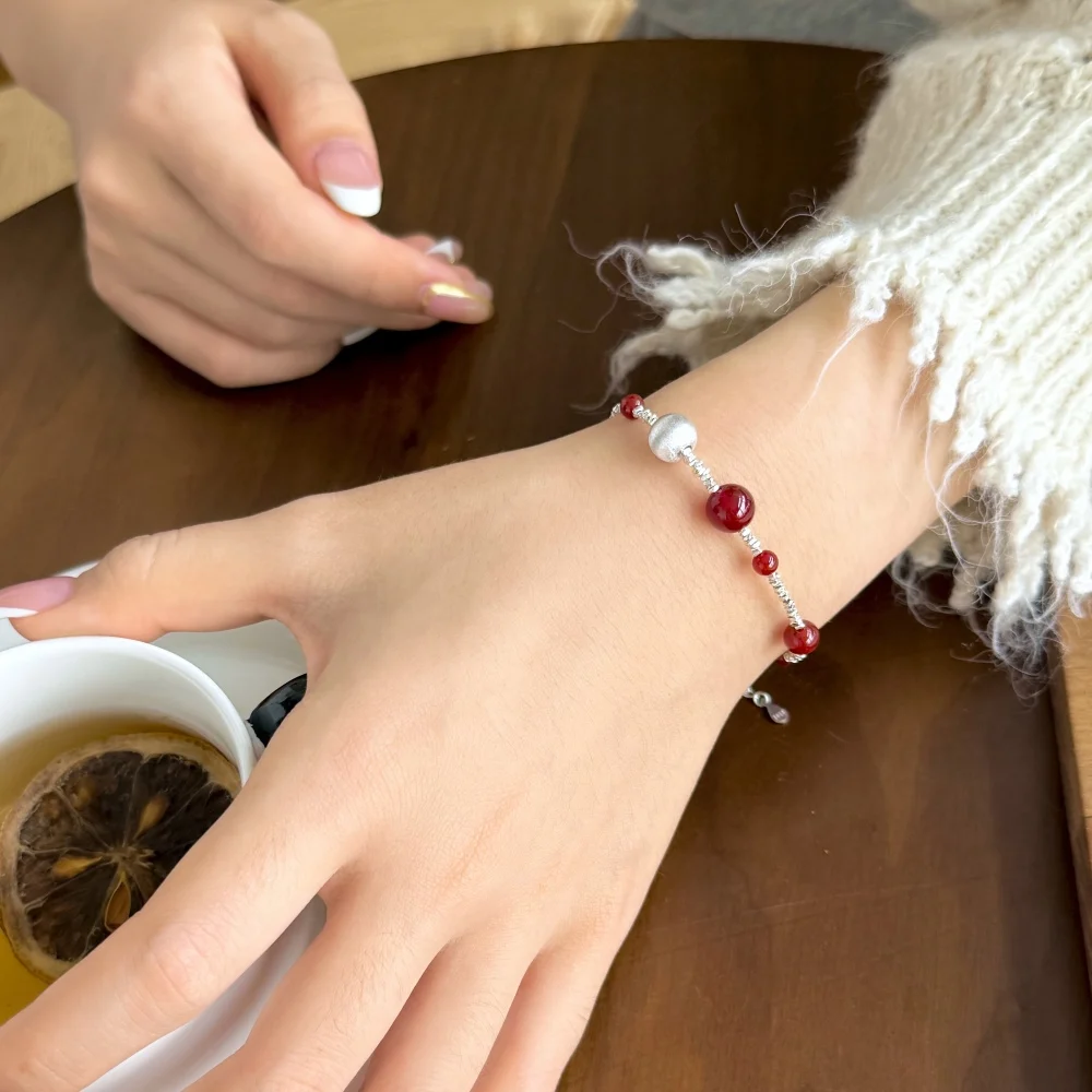KAKODIY Fashion Jewelry Charm 925 Sterling Silver Beads Women's Jewelry Red Agate Beads Bracelet & Bangles Boutique Jewelry detail 3