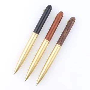 Advertising New Brass Wood Metal Roller Gel Pen With Custom Logo Neutral Creative Premium Pretty Twist Luxury Executive Sign