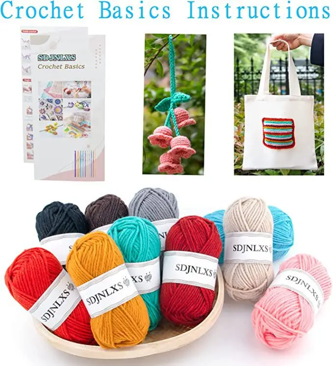 96piece Crochet Hook Set Beginner's Knitting Tools Various Wool