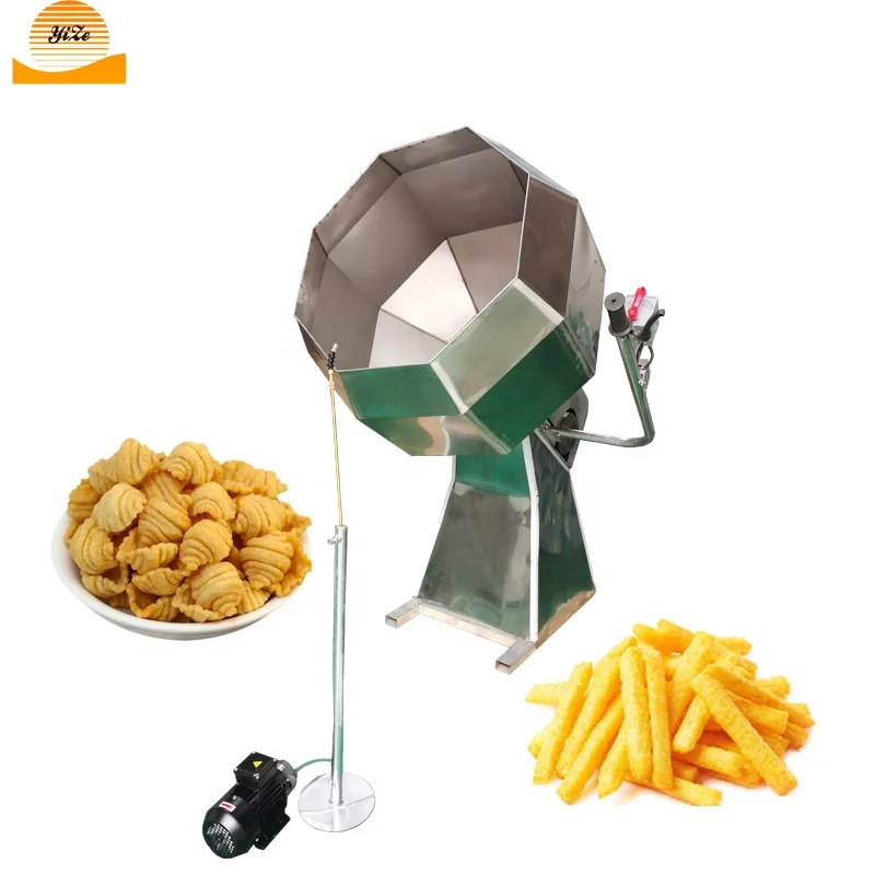 Octagonal Coated Peanut Flavoring Machine for seasoning potato chip