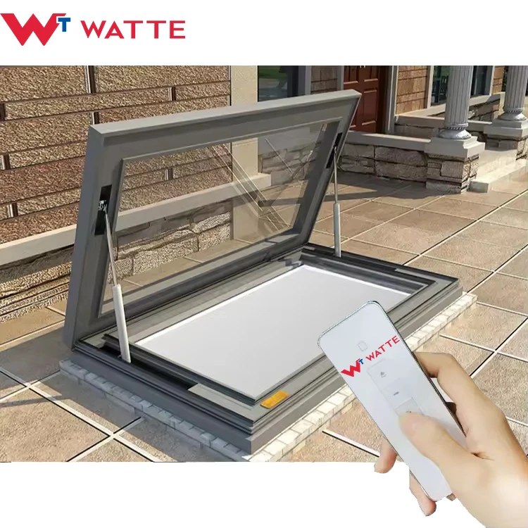Electric Rooflight Windows Attic Room Balcony Smart Motorized Open Roof Glass Window Rooflight With Inside Blinds