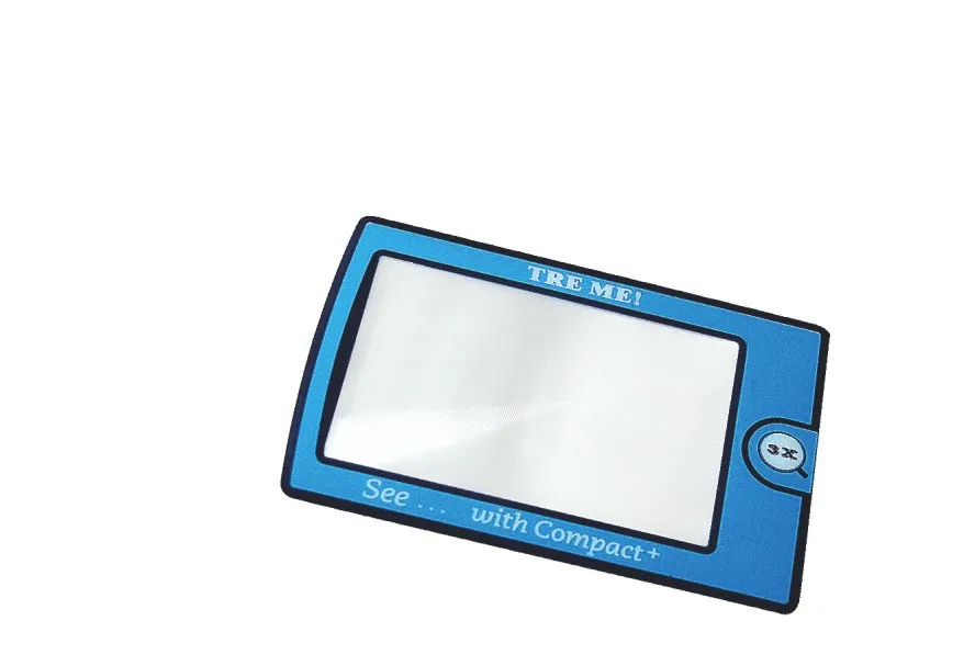 3X Plastic PVC Credit Card Size Magnifying Glass for reading