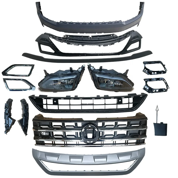 Auto Body Systems Front Bumper Kit 3CG 807 221 Car Front Bumpers Grille Kit for vw Teramont Atlas 2019 Accessories