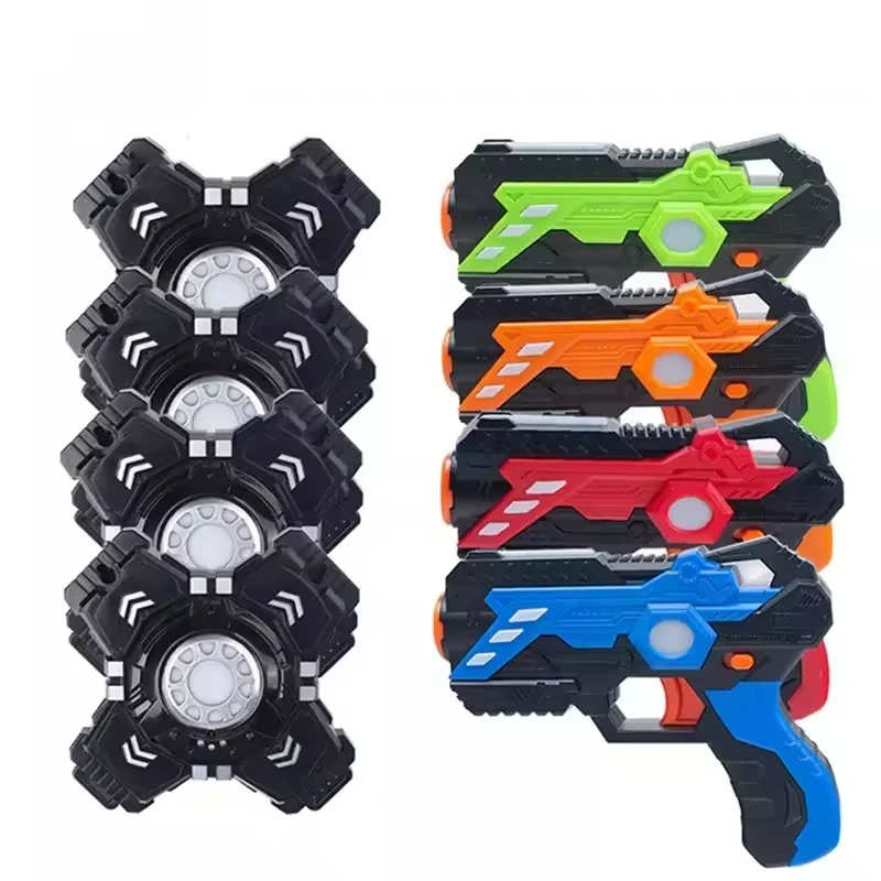 4ガン4ベストLedレーザー射撃ターゲットセットおもちゃキッズ赤外線