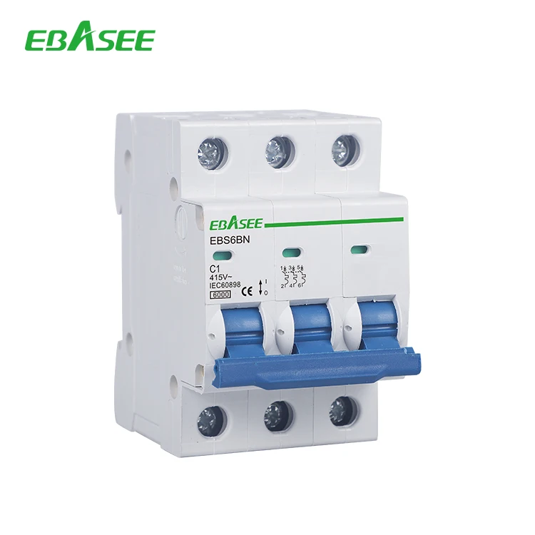 Circuit Breaker 1P 2P 2 Pole 3 Phase Ac 32a 10a Mini Electric Mcb Miniature Circuit Breakers