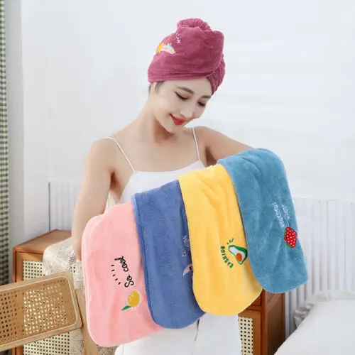 Strong Absorbent Head Scarf Women Shower Cap Dry Hair Cap Rapid Drying Towel