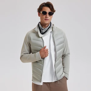 Custom Men's High Quality Puffer Jacket Duck Down Breathable Plus Size Casual Style with Zipper