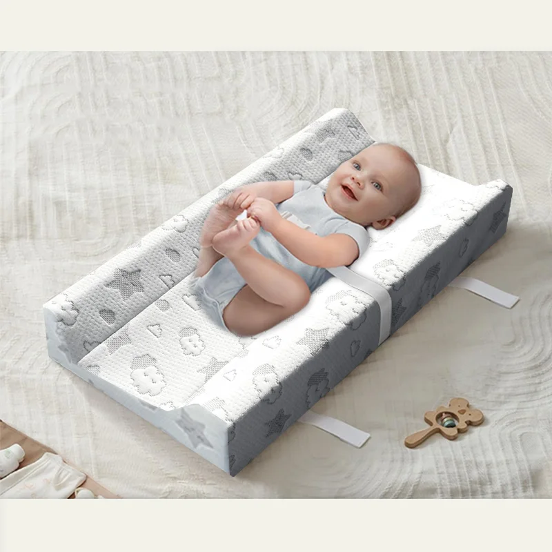 Non-slip Bottom Super Soft Bamboo Fiber Baby Changing Pad Cover for Newborn Baby