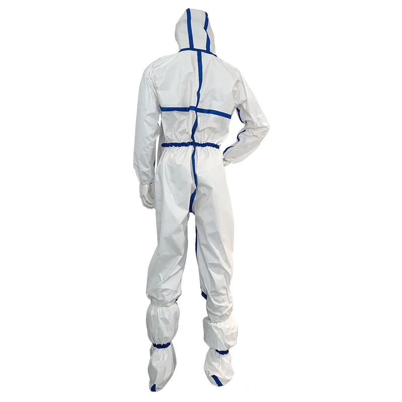Hood Overall Chemical Protective Clothing Ppe Suit Gown Boot Covers Non