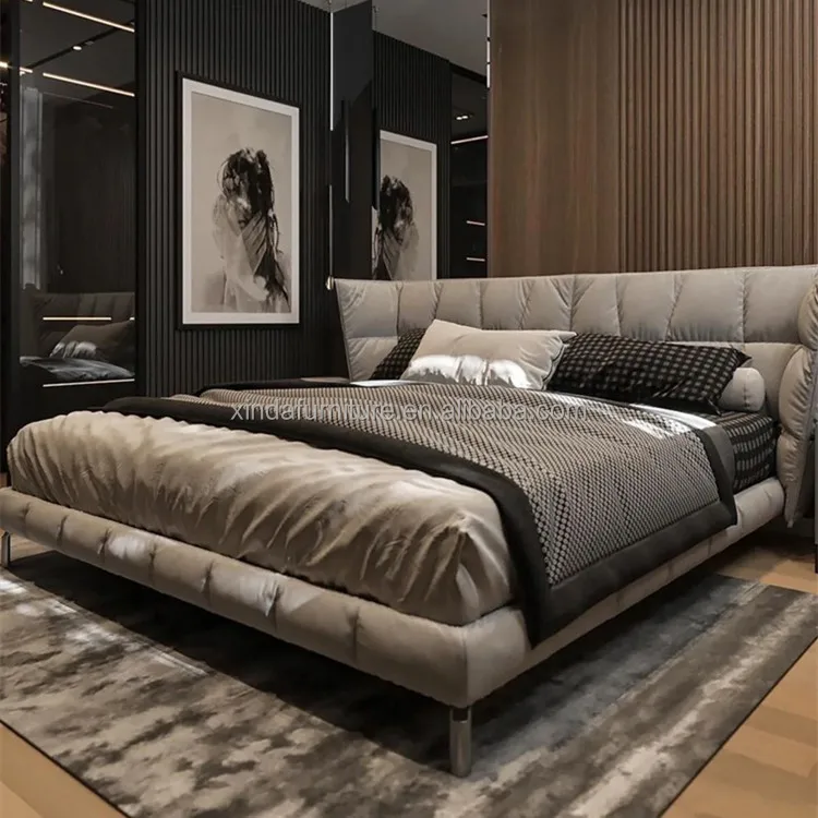 Minimalist Bedroom Furniture Set Full Size 1.8m Designer King Queen ...