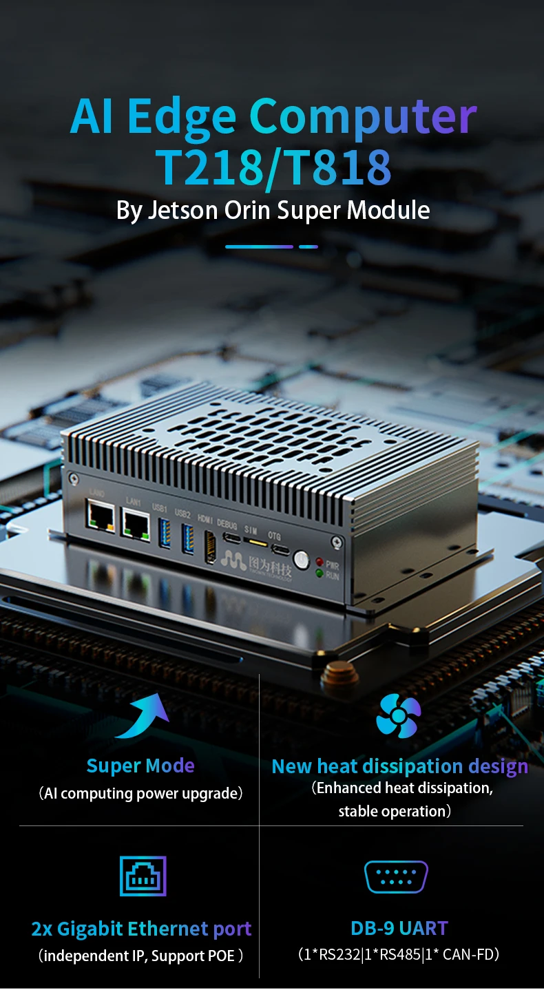 Nvidia Jetson Orin Nano Super 8GB Edge Computing Server Smart Ai Edge ...