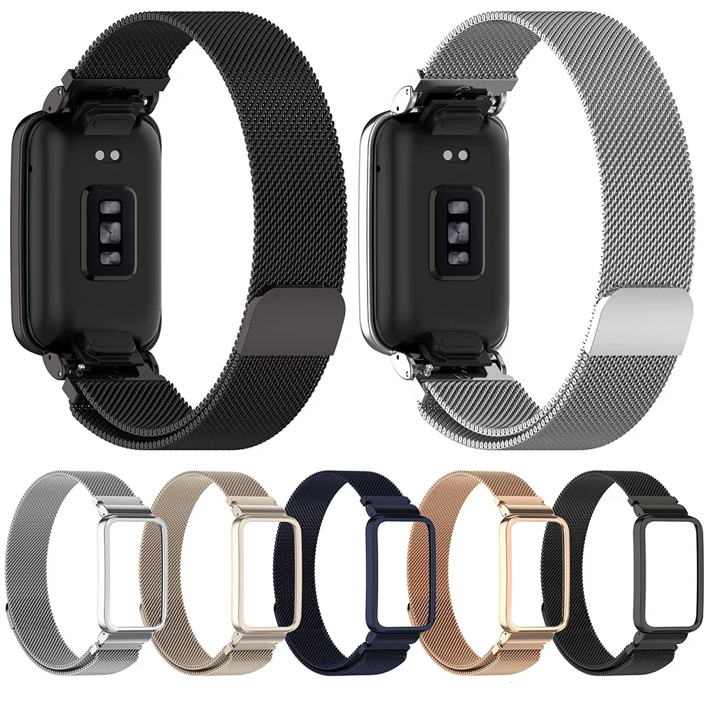  Mi Band 7 Pro Strap, Metal Bracelet for Xiaomi Mi Band 7 Pro  Smart Wristbands Replacement Accessories (Metal Black) : Electronics