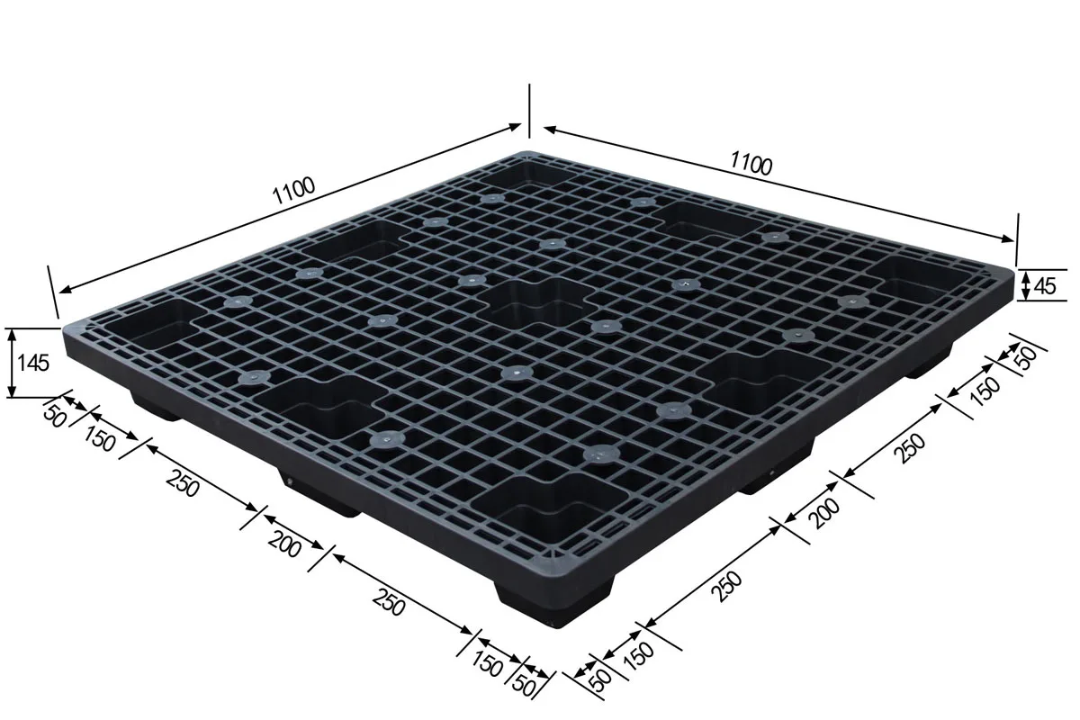 1110x1100 mm cheap price plastic pallet for one time export use nestable