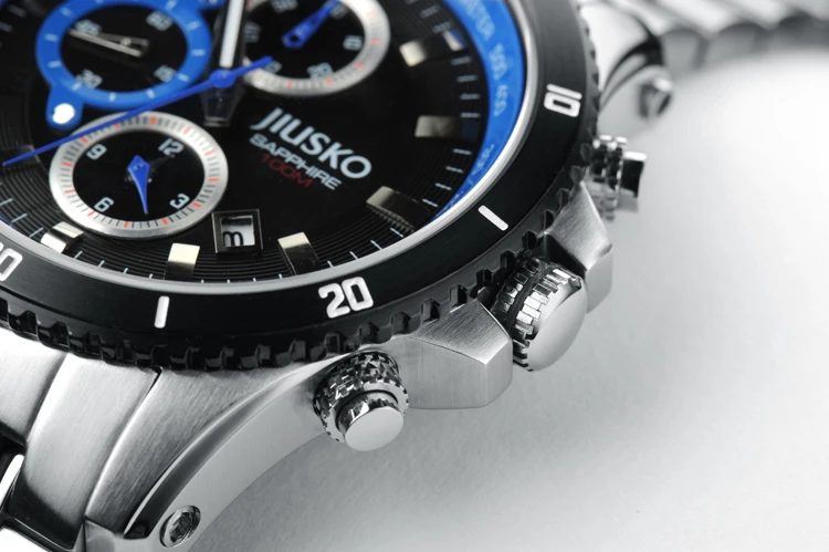 JIUSKO Sapphire Watch - Diver 10ATM Waterproof Men display picture 2