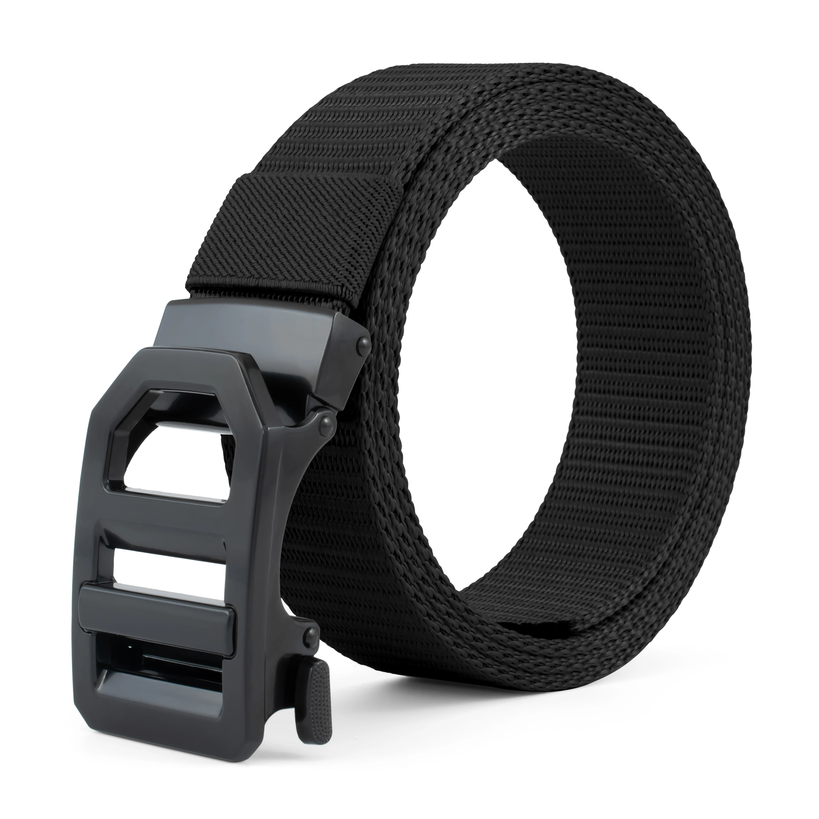 Men's Automatic Buckle Cloth Belts - No Holes, Nylon Strap