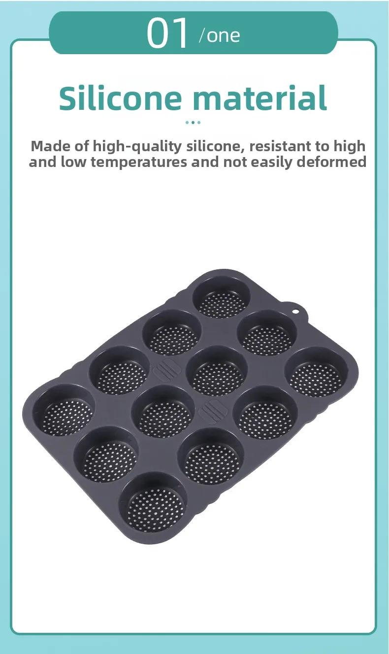 Home DIY Food Grade Silicone Bread Mold Non-Stick Burger Bread Mold Cake Tools factory