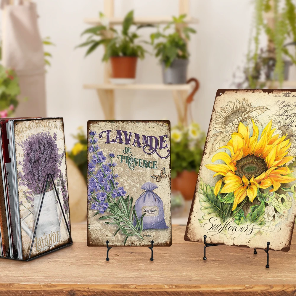 LANOLU Targa Decorativa In Metallo Vintage 20x30 Cm - Cartello Da Giardino, Arredamento Esterno In Stile Retrò - 4