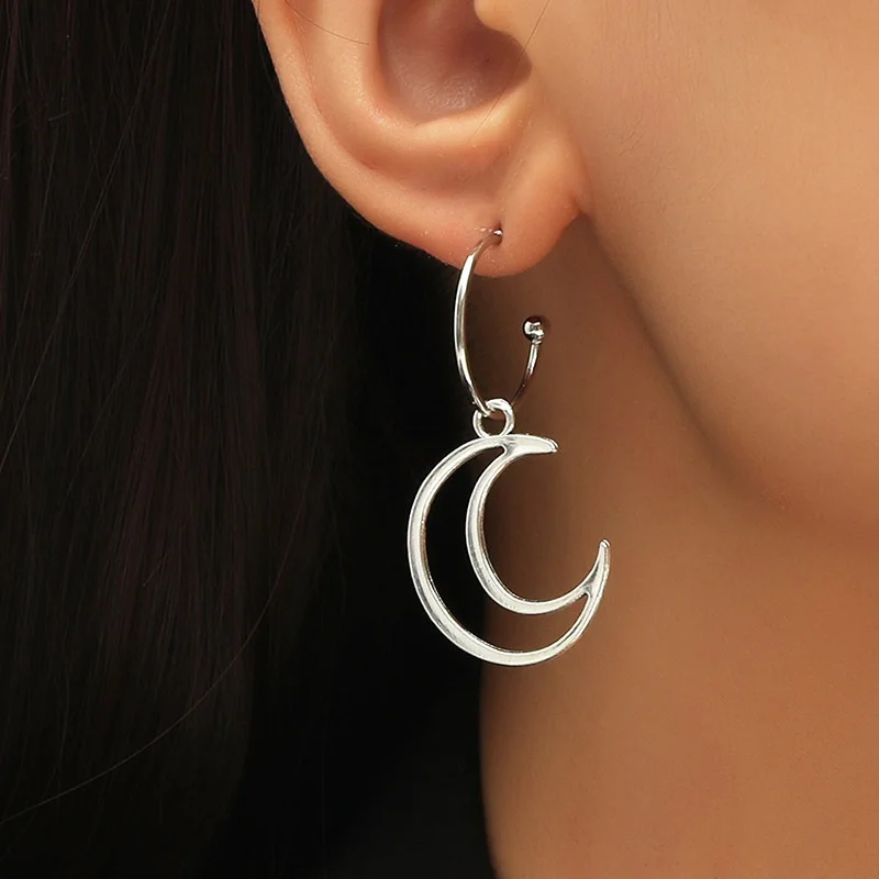 crescent moon shaped earrings