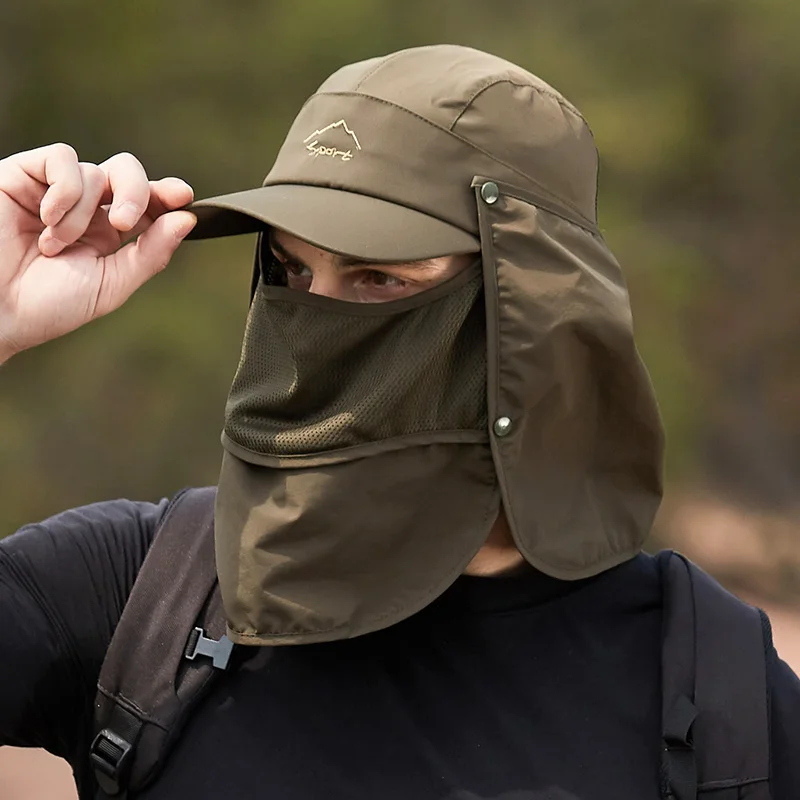 Оптовая продажа, съемная уличная Спортивная Кепка, шея, лицо, Солнцезащитная УФ-защита, шляпа рыбака