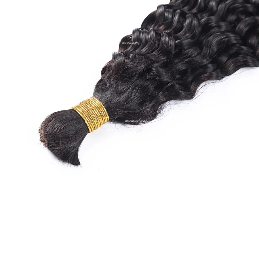 Cabelo humano brasileiro a granel para trançar cabelo remy ondulado profundo 3 peças/lote #preto #cor marrom_voghion.com