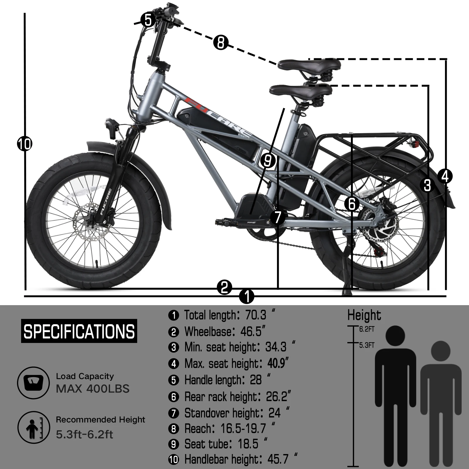 Electric Mountain Bike for Adult Men with 48V Battery and Front Suspension